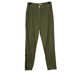 Road to Nowhere Los Angeles Green cotton/cupro high rise pants size 8 x 29" insm
